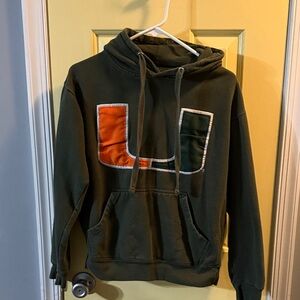 Varsity Green and Orange Men's Hoodie